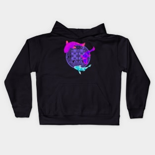 Double Happiness with Vivid Koi Fish and Purple Symbol - Hong Kong Retro Kids Hoodie